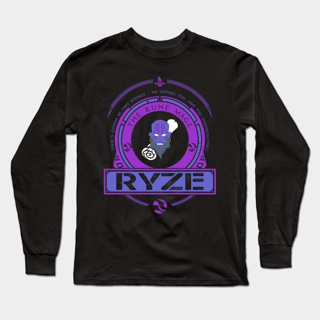 RYZE - LIMITED EDITION Long Sleeve T-Shirt by DaniLifestyle